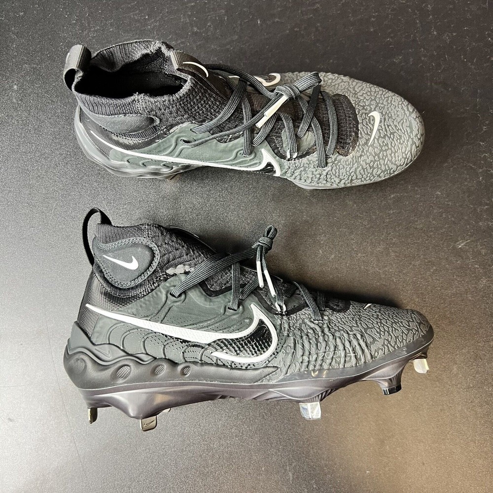 Nike Alpha Huarache NXT Baseball Cleats Mens Sz 9.5 Metal Black Grey DJ6517-010